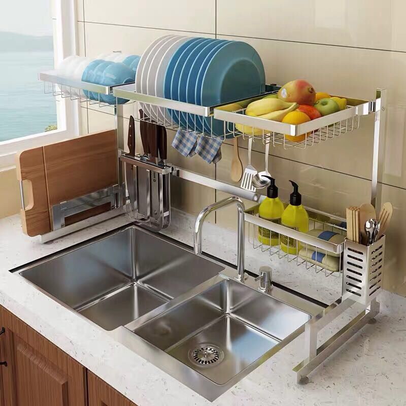 Dish Drying Rack - Over the Sink strainer Counter Storage Organizer