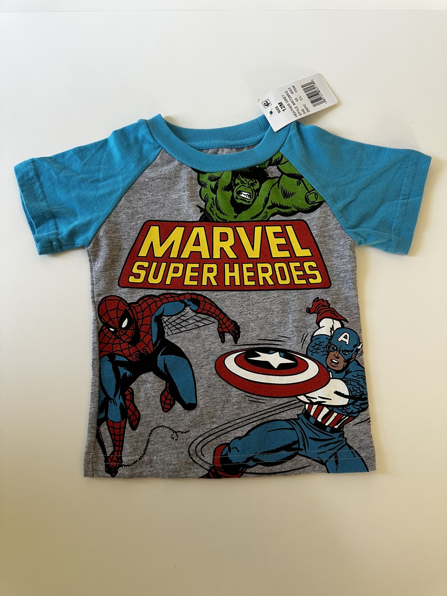 Marvel Superhero Baby T-Shirt 12 Months – NWT – Avengers Tee for Infants