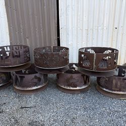 College mascot fire pits