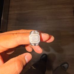 925 Silver Moissanite Size 10 Ring