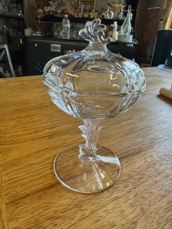 Fostoria Baroque Glass Pedestal Jelly Dish