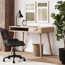 Nathan James Parker Oak Mid-Century Modern Desk