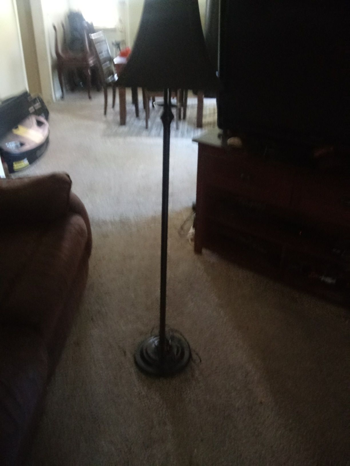 Black floor lamp