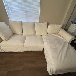 White Couch With Storage 