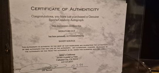 Signed baseball