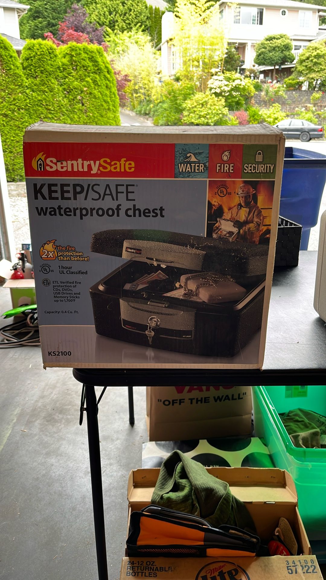 Sentry Safe KS2100 Waterproof Fire Safe NIB