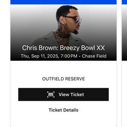 Chris Brown Ticket Phoenix 9/11
