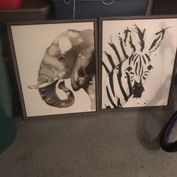 Framed Canvass Wall Art Like New