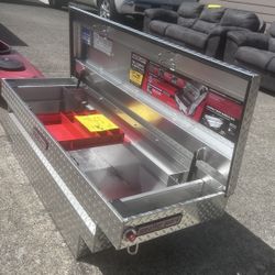 Weather Guard Diamond Plate Locking Tool Box 