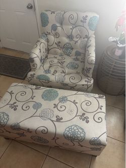 Chair with ottoman