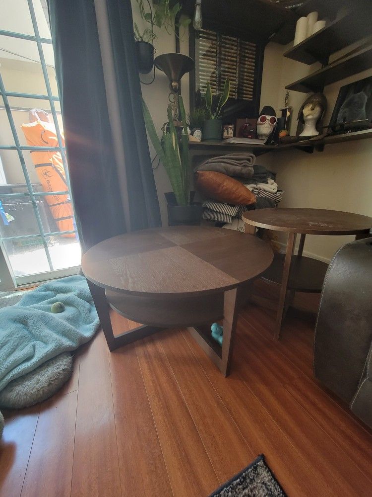 IKEA VEJMON Coffee Table And Side Table