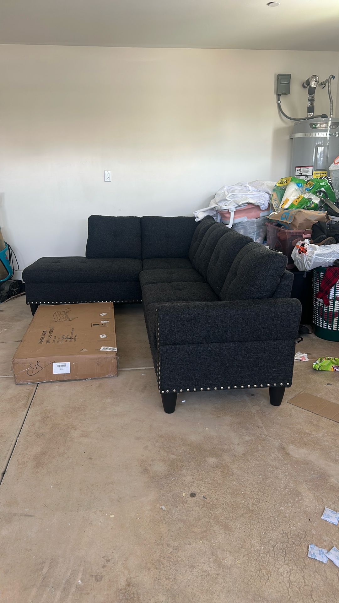Dark Gray Couches Set