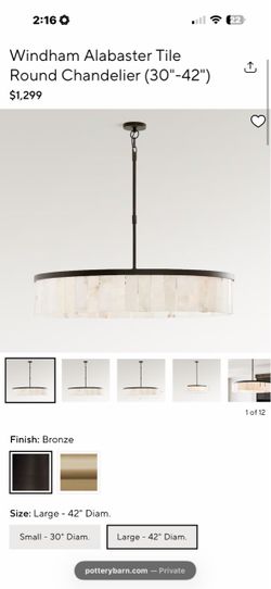 Contemporary Marble Wrought Iron Chandelier