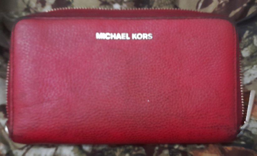 Red Michael Kors Wallet 