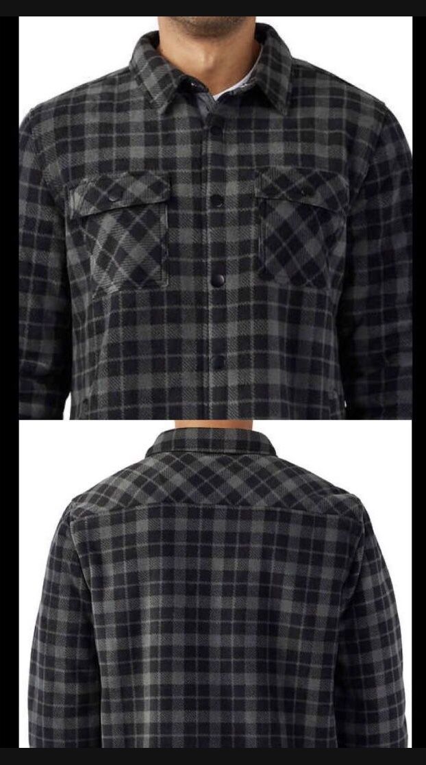 Men’s Plush Lining Shirt Jacket Flannel Print Size:XL $30 Each 