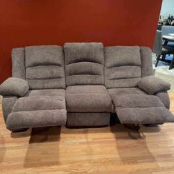 🍄 Tulen Reclining Loveseat With Console | Sectional-Gray | Sofa | Loveseat | Couch | Sofa | Sleeper| Living Room Furniture| Garden Furniture | Patio 