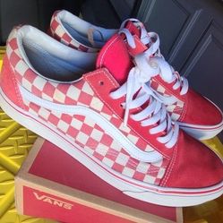 Red Checkered Vans