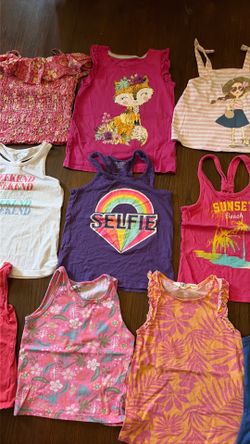 Toddler girl clothes size 5/6 sleeveless shirt bundle (10pcs)