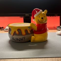 Disney Winnie the Pooh Ceramic Mug/Planter - Christmas Santa Hat