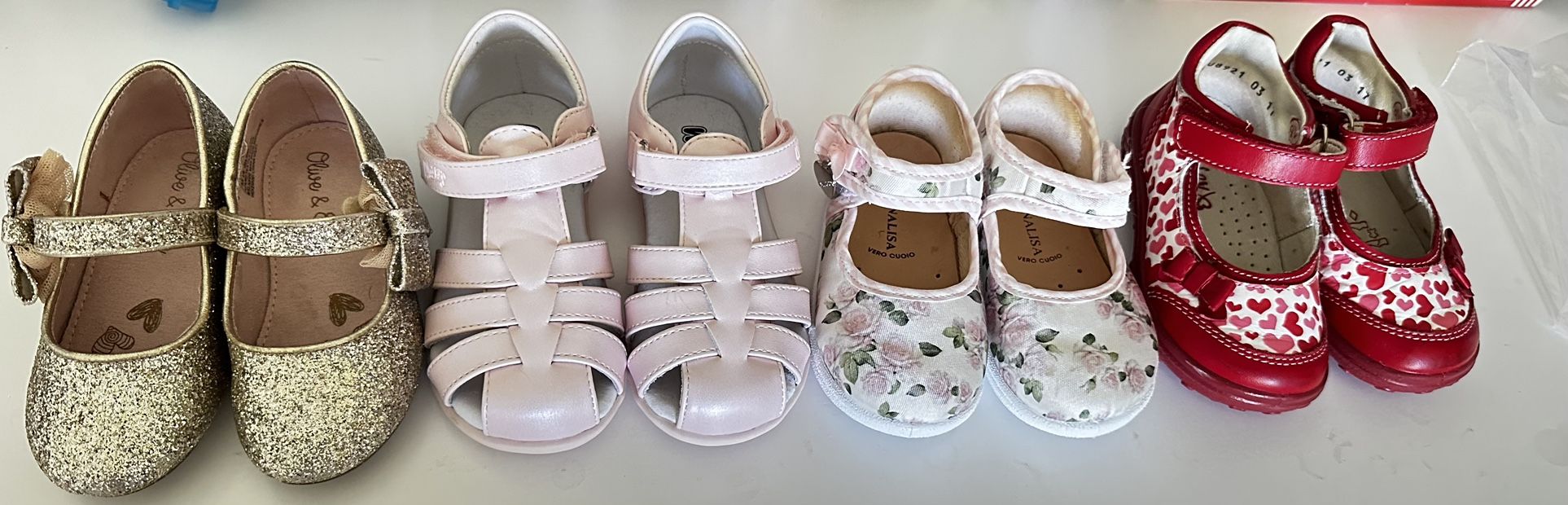 4 Pairs Girl Shoes Brand New Ages 1.5-3 Yrs Old