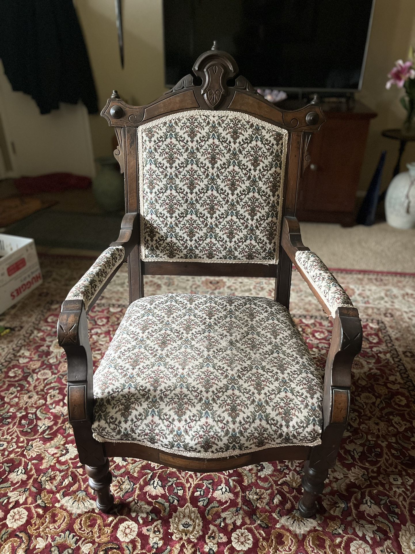 Antique Wooden Sitting Chair Has To Go Now