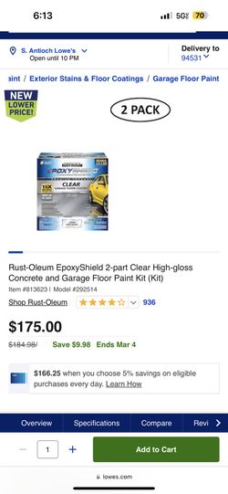 Epoxy Rust Oleum Brand New