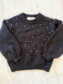 H&M Kids Dark Knit Sweater with Studs