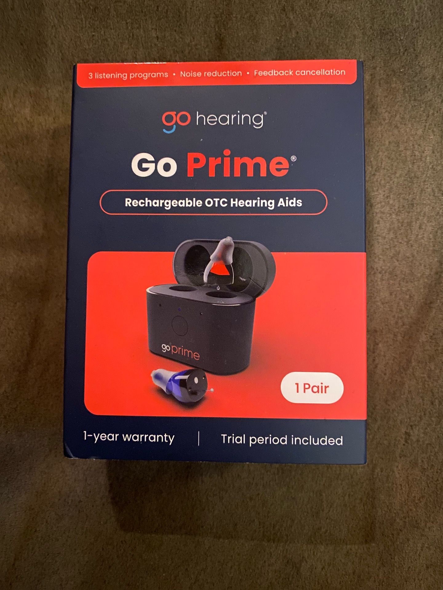 Go Hearing Go Prime Rechargeable OTC Hearing Aids