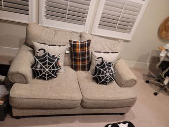 Loveseat sofa & ottoman