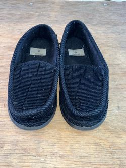 Black Corduroy Slip On Shoes Size 9