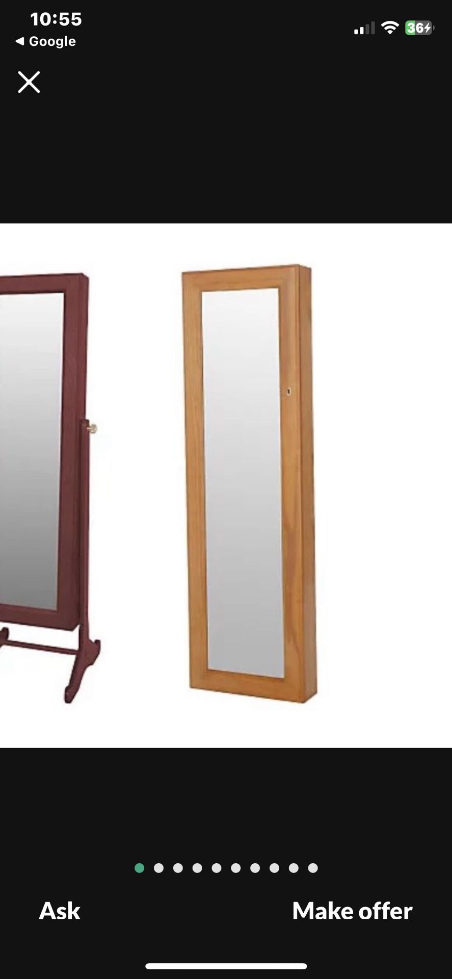 Jewelry Organizer Cabinet Armoire Wood