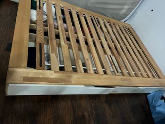 Queen bed frame with storage