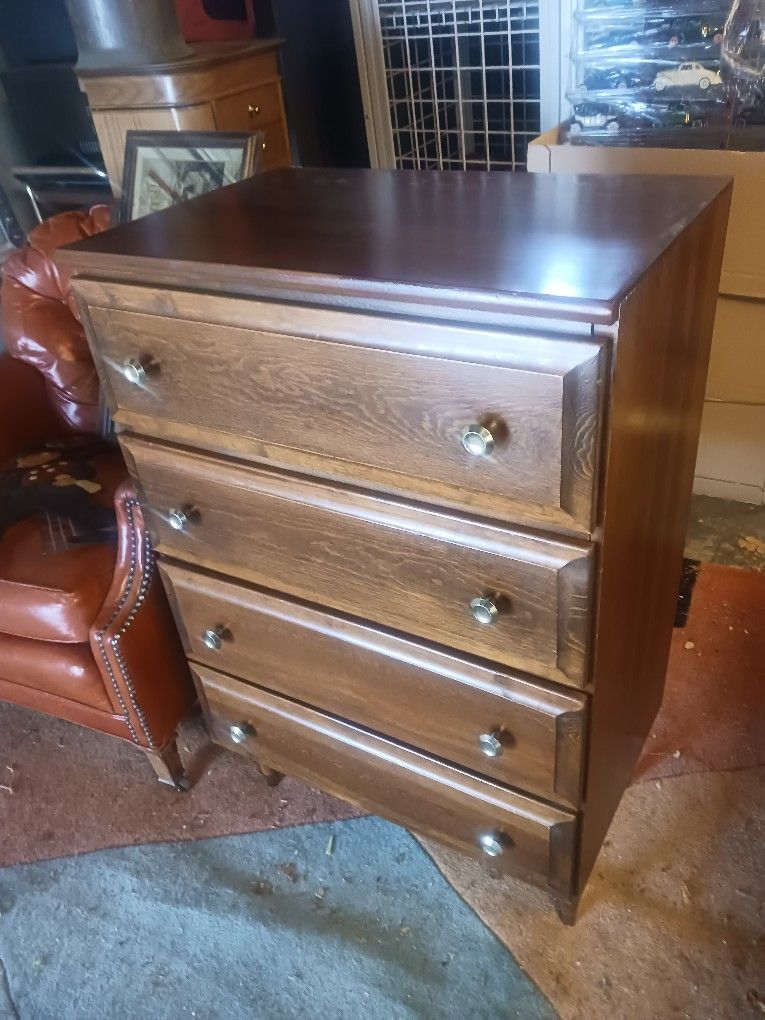 Mid-century Chest With Chair