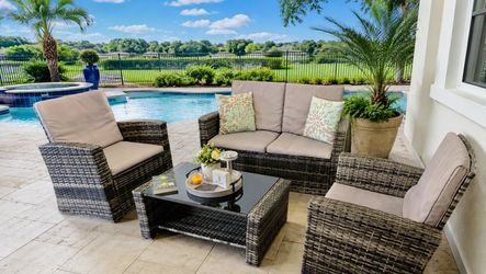 4-Piece Outdoor Patio Conversation Set