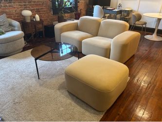Ellison Studios Muse Sofa in Dune (2 Seater with ottoman)