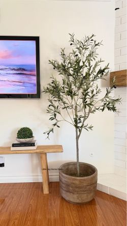 Artificial Olive Tree in Stone Look Pot/Planter