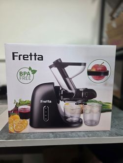Fretta JC01 Pro Max Slow Juicer Cold Press Masticating Juicer 200W Cool Grey New