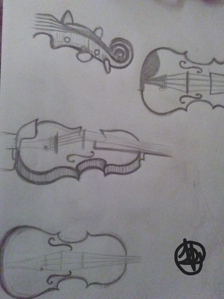VIOLIN HAND DRAWN ART