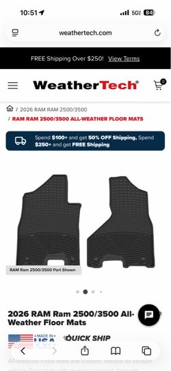 WeatherTech 2026 RAM 2500/3500 All-Weather Floor Mats