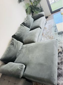 Sofa gray velvet