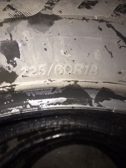 I have this tires for sale they are 225 60 r18 almost new 120 obo or trade for tools