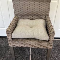 Brand New Gray Rattan Patio Chair Dining Outdoor Accent Furniture