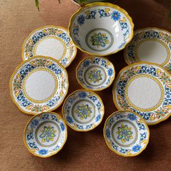 Pier 1 Cortona Italian Design Set Of 4 Plates And Bowls