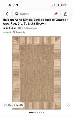 Nuloom Asha Simple 5x8 rug like new