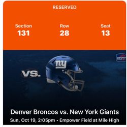 Denver Broncos Vs Giants