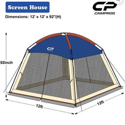 12ft X 12ft X 9in  Screen House