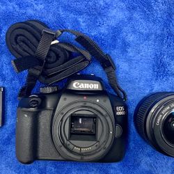 Canon EOS 4000D 18 Megapixel MP Camera Cam DSLR EF-S 18-55mm III Lens Photo Photography Video Record Image Outdoors Hobby Lightweight Handheld