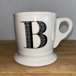 Anthropologie Monogram "B” Initial Ceramic Mug, part of the Bistro collection