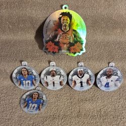 SPORTS CARD CHRISTMAS TREE ORNAMENTS FOOTBALL BASKETBALL LIMITED EDITION HOLIDAY