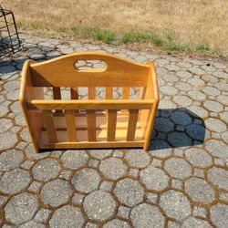 Wood Magazine Rack